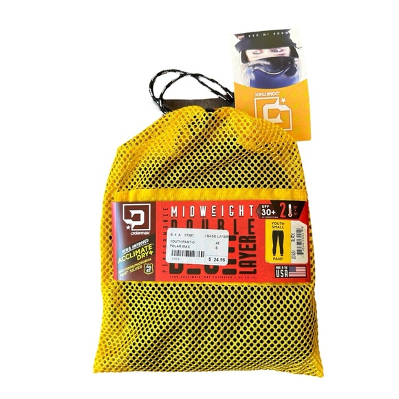 Polarmax Thermal Double Base Layer Tight, Youth Size S 6/8, Black - Picture 6 of 8